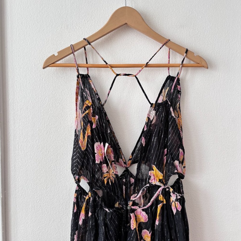 Anthropologie Black Motif Cutout Maxi Dress - Picture 10 of 11